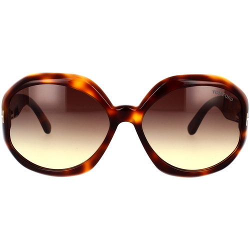 Hodinky & Bižuterie sluneční brýle Tom Ford Occhiali da Sole  Georgia FT1011/S 52B Hnědá