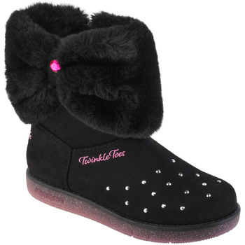 Skechers Kotníkové boty Dětské Glitzy Glam - Cozy Cuddlers - Černá
