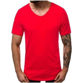 Textil Muži Trička s krátkým rukávem Ozonee Pánské tričko Meade červená Červená