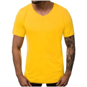 Ozonee Trička s krátkým rukávem Pánské tričko Meade žlutá - Žlutá