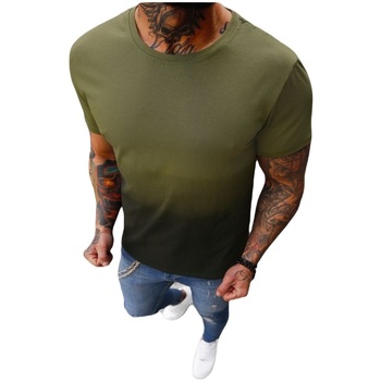 Textil Muži Trička s krátkým rukávem Ozonee Pánské tričko Vegetation zelená Zelená