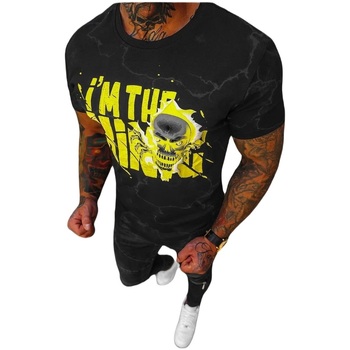 Textil Muži Trička s krátkým rukávem Ozonee Pánské tričko Arnica černá Černá
