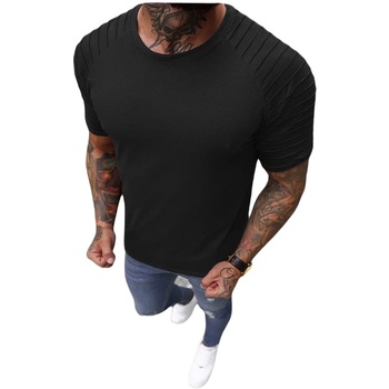 Textil Muži Trička s krátkým rukávem Ozonee Pánské tričko Profound černá Černá