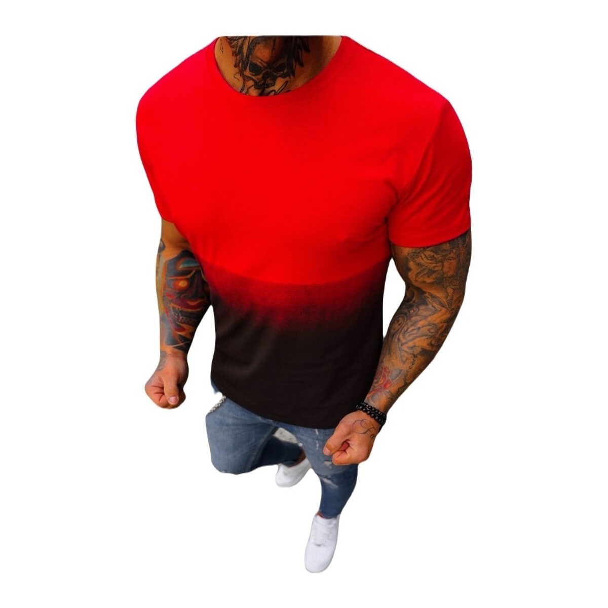 Textil Muži Trička s krátkým rukávem Ozonee Pánské tričko Better červená Červená