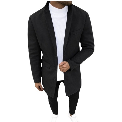Textil Muži Kabáty Ozonee Pánský kabát Fort černá Černá