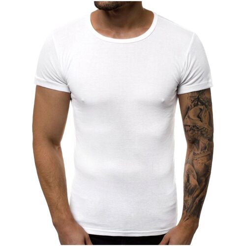 Textil Muži Trička s krátkým rukávem Ozonee Pánské tričko Hogs bílá Bílá