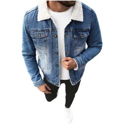 Textil Muži Riflové bundy Ozonee Pánská džínová bunda Ria jeansová Modrá