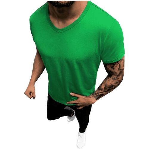 Textil Muži Trička s krátkým rukávem Ozonee Pánské tričko s krátkým rukávem Kanror zelená Zelená