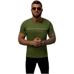 Textil Muži Trička s krátkým rukávem Ozonee Pánské tričko s potiskem Hilu zelená Zelená