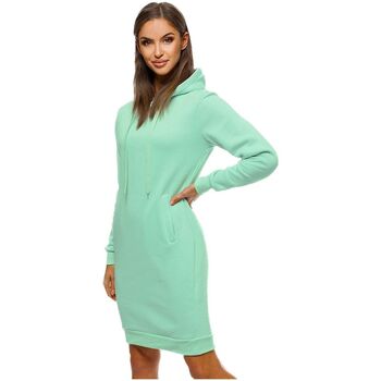 Ozonee Krátké šaty Dámské mikinové šaty Gurmey mátová - Zelená