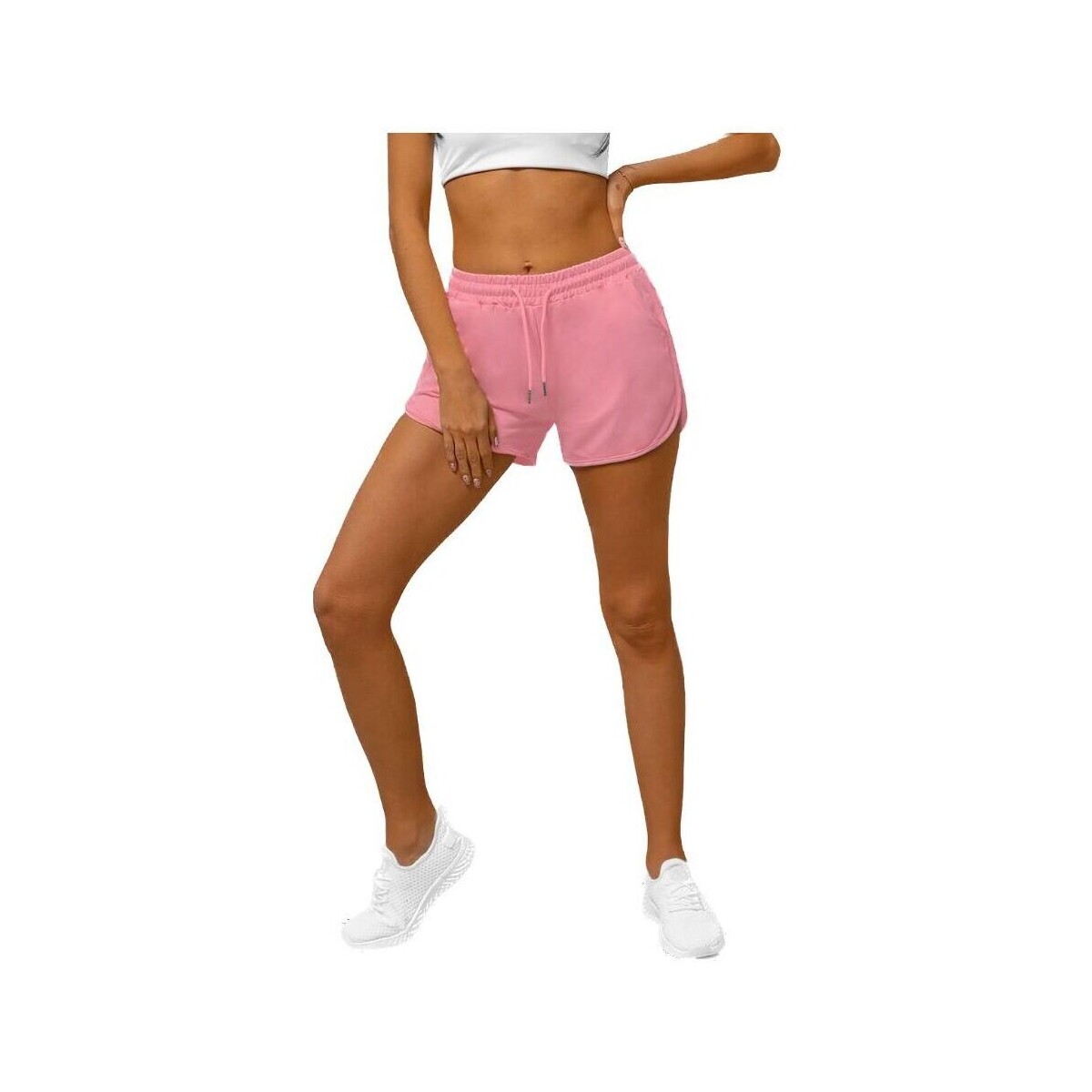 Textil Ženy Kraťasy / Bermudy Ozonee Dámské sportovní šortky Mirahn pudrová růžová Růžová