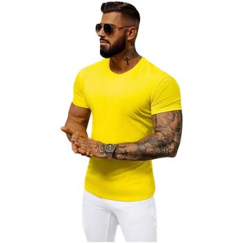 Textil Muži Trička s krátkým rukávem Ozonee Pánské tričko s krátkým rukávem Smaller světle žlutá Žlutá