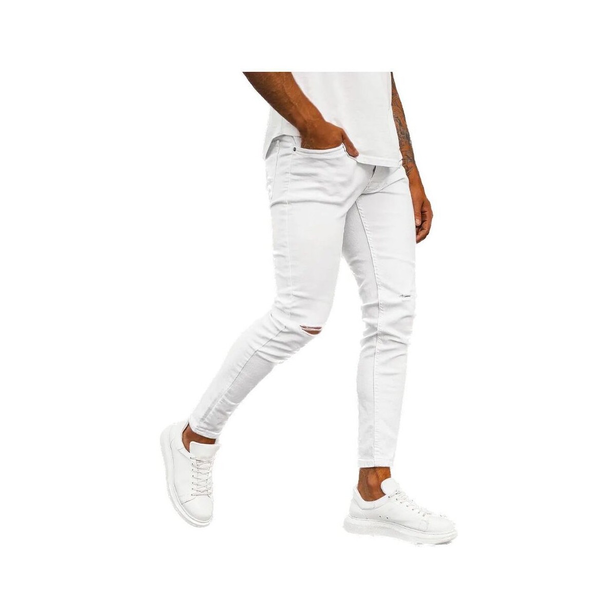 Textil Muži Rifle Ozonee Pánské džínové kalhoty Pedegan bílá Bílá