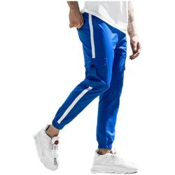 Textil Muži Teplákové kalhoty Ozonee Pánské kalhoty joggers Biho modrá Modrá