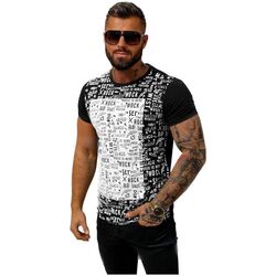 Textil Muži Trička s krátkým rukávem Ozonee Pánské tričko s krátkým rukávem Norzin černá Černá
