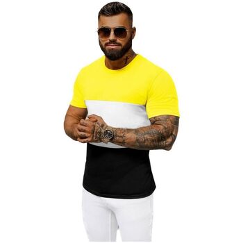 Textil Muži Trička s krátkým rukávem Ozonee Pánské tričko s krátkým rukávem Goose žlutá Žlutá