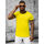 Textil Muži Trička s krátkým rukávem Ozonee Pánské tričko s krátkým rukávem Horse žlutá Žlutá