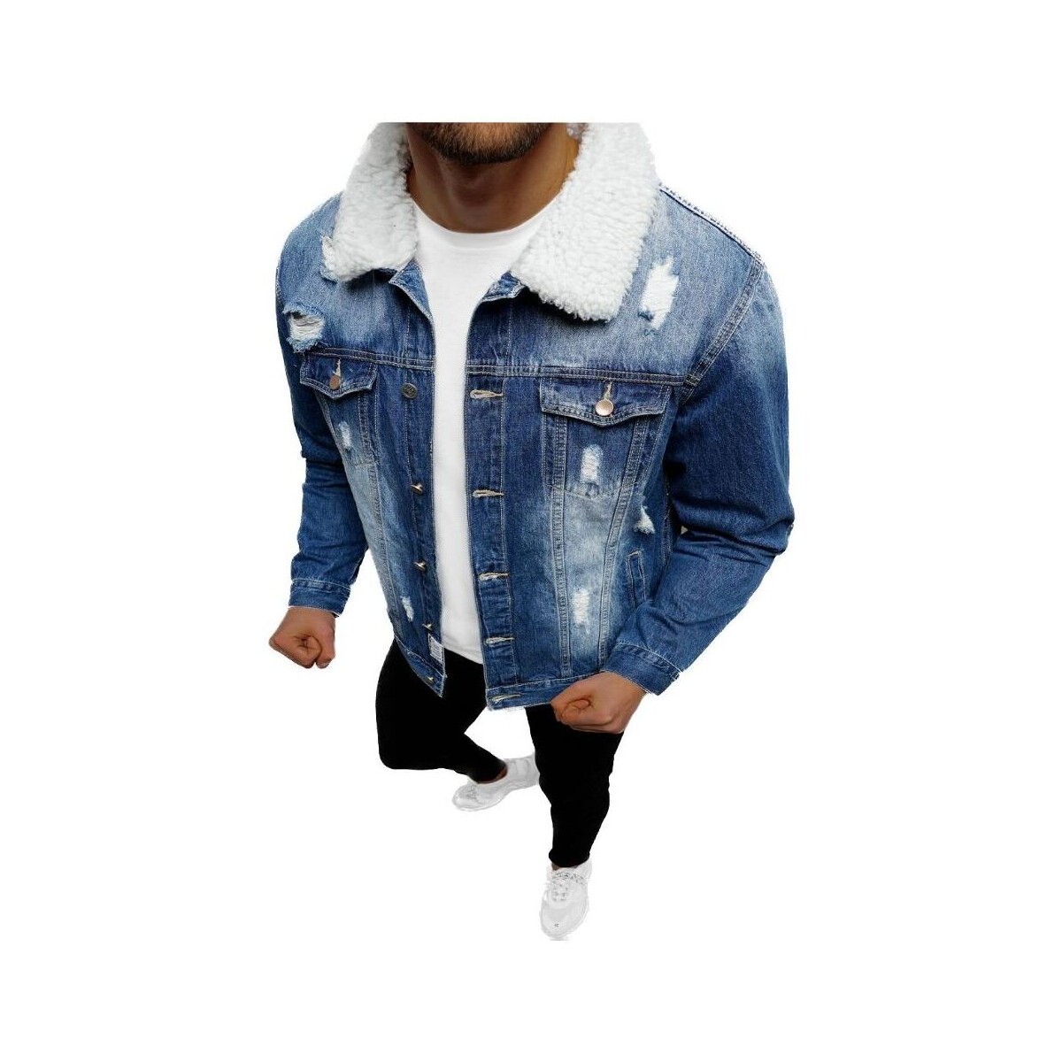 Textil Muži Riflové bundy Ozonee Pánská džínová bunda Oagtuege modrá Modrá