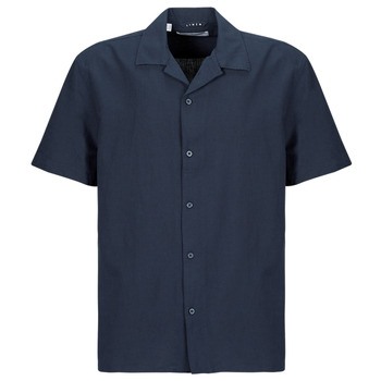 Textil Muži Košile s krátkými rukávy Selected SLHRELAXNEW Tmavě modrá