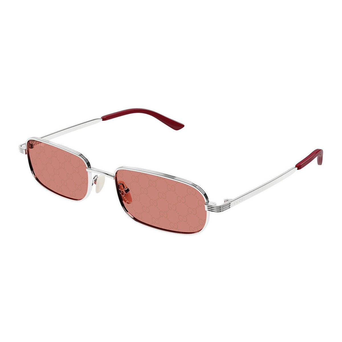 Hodinky & Bižuterie sluneční brýle Gucci Occhiali da Sole  GG1457S 004 Logo Stříbrná       