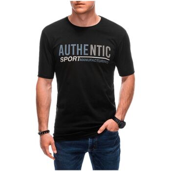 Textil Muži Trička s krátkým rukávem Deoti Pánské tričko s potiskem Noul černá Černá