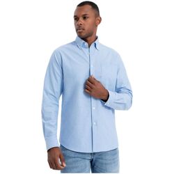 Textil Muži Košile s dlouhymi rukávy Ombre  Modrá