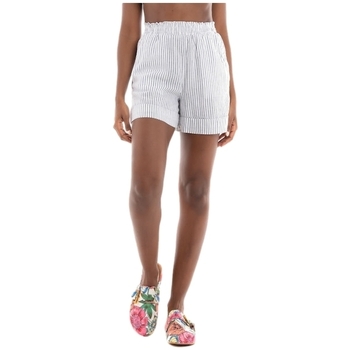 Textil Ženy Kraťasy / Bermudy Only Shorts Linette Linen - White/Night Sky Bílá
