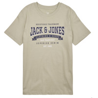 Textil Chlapecké Trička s krátkým rukávem Jack & Jones JJELOGO TEE SS NECK 2 COL 23/24 NOOS JNR Béžová