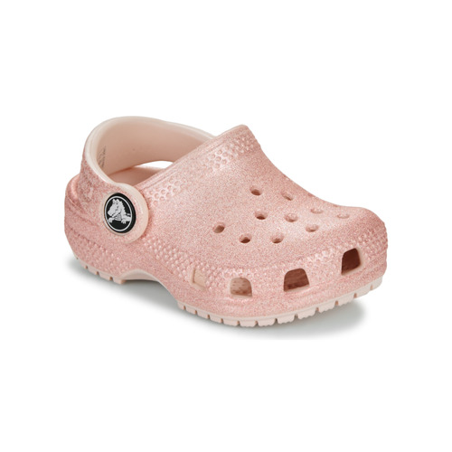 Boty Dívčí Pantofle Crocs Classic Glitter Clog T Růžová / Třpytivý