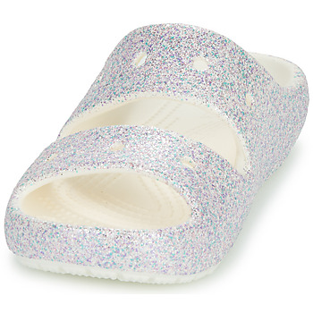 Crocs Classic Glitter Sandal v2 K Bílá / Třpytivý