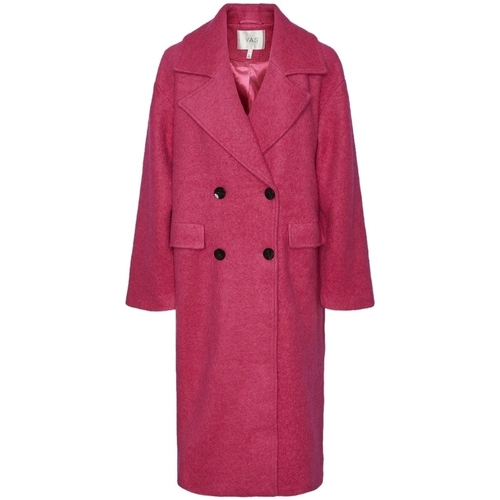 Textil Ženy Kabáty Y.a.s YAS Noos Mila Jacket L/S - Fuchsia Purple Růžová
