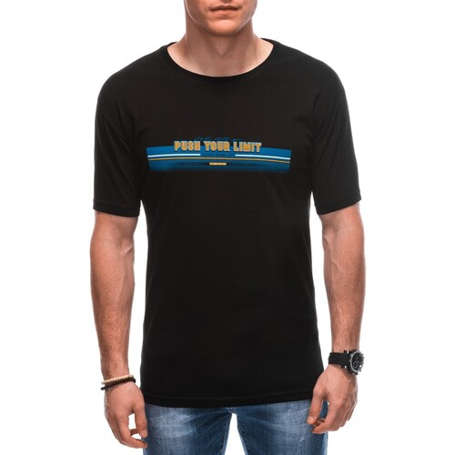 Textil Muži Trička s krátkým rukávem Deoti Pánské tričko s potiskem Briarmuse černá Černá