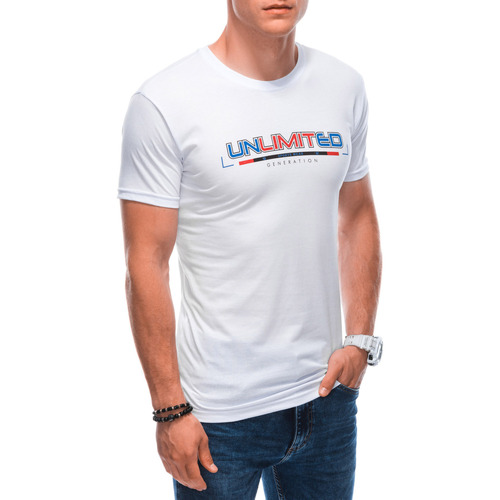 Textil Muži Trička s krátkým rukávem Deoti Pánské tričko s potiskem Galetine bílá Bílá