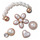 Doplňky  Doplňky k obuvi Crocs Dainty Pearl Jewelry 5 Pack Bílá / Zlatá