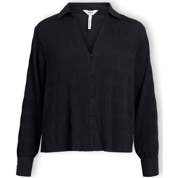 Textil Ženy Halenky / Blůzy Object Stina Shirt L/S  - Black Černá