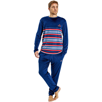 Textil Muži Pyžamo / Noční košile Munich MUDP0152 Modrá