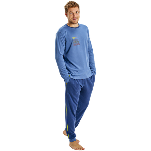 Textil Muži Pyžamo / Noční košile Munich MUDP0452 Modrá
