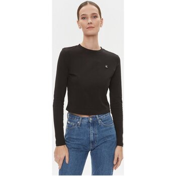 Textil Ženy Trička s dlouhými rukávy Calvin Klein Jeans J20J222884 Černá