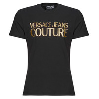 Textil Muži Trička s krátkým rukávem Versace Jeans Couture 76GAHT00 Černá / Zlatá