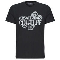 Textil Muži Trička s krátkým rukávem Versace Jeans Couture 76GAHG00 Černá / Bílá