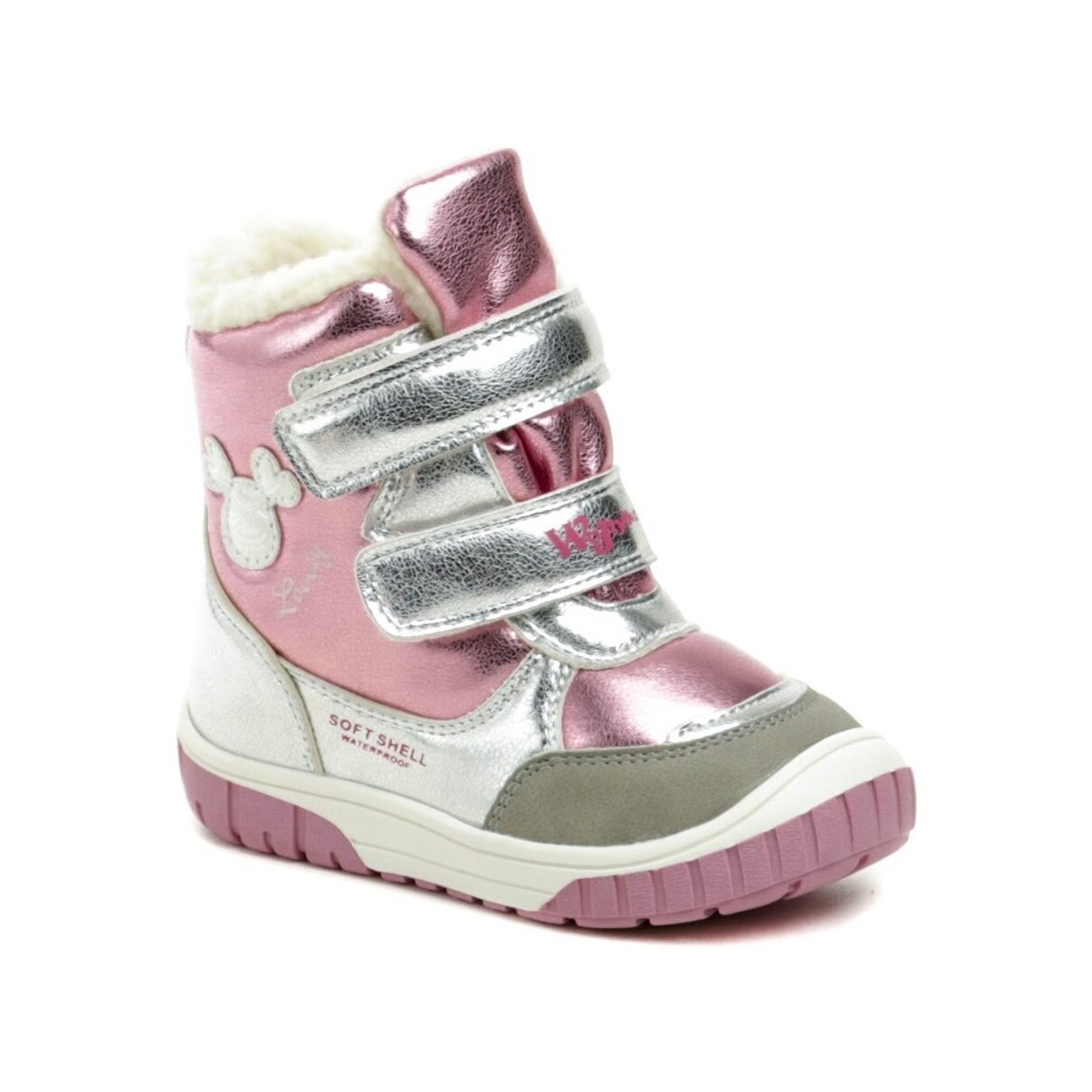 Boty Dívčí Kotníkové boty Wojtylko 3Z24099 růžové dětské zimní boty Růžová
