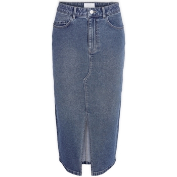 Noisy May Krátké sukně Noos Kath Midi Skirt - Medium Blue Denim - Modrá