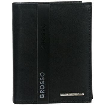 Taška Muži Náprsní tašky Grosso Kožená pánská matná peněženka černá RFID v krabičce Černá