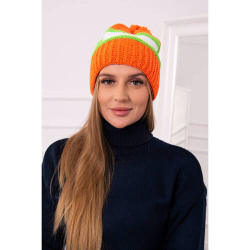 Textilní doplňky Ženy Čepice Kesi Dámská čepice Kinga oranžovo-zelená Oranžová