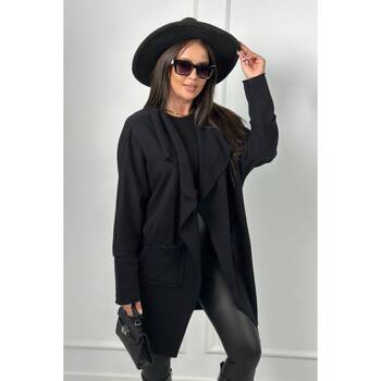Textil Ženy Kabáty Kesi Dámský kabát crombie coat Dorit černá Černá