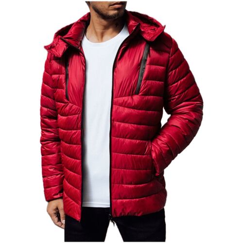 Textil Muži Prošívané bundy D Street Pánská přechodová bunda Helainet červená Červená