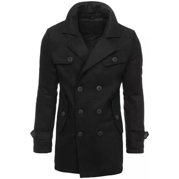 D Street Kabáty Pánský dvouřadý kabát Mpyana černá - Černá