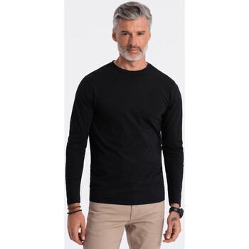 Textil Muži Trička s krátkým rukávem Ombre Pánské tričko s dlouhým rukávem Eliwn černá Černá