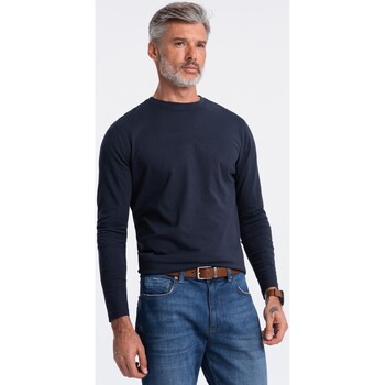 Textil Muži Trička s krátkým rukávem Ombre Pánské tričko s dlouhým rukávem Eliwn navy Tmavě modrá