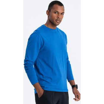 Textil Muži Trička s krátkým rukávem Ombre Pánské tričko s dlouhým rukávem Eliwn modrá Modrá